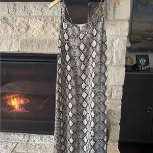 See You Monday Monochrome Snake Print Dress